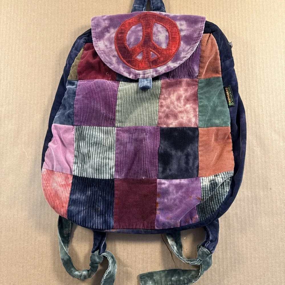 Gypsy Rose Patchwork Backpack Peace Sign Boho